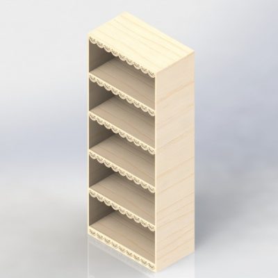 Laser Cutting CNC Router Bookcase Provencal Project in DXF File ...