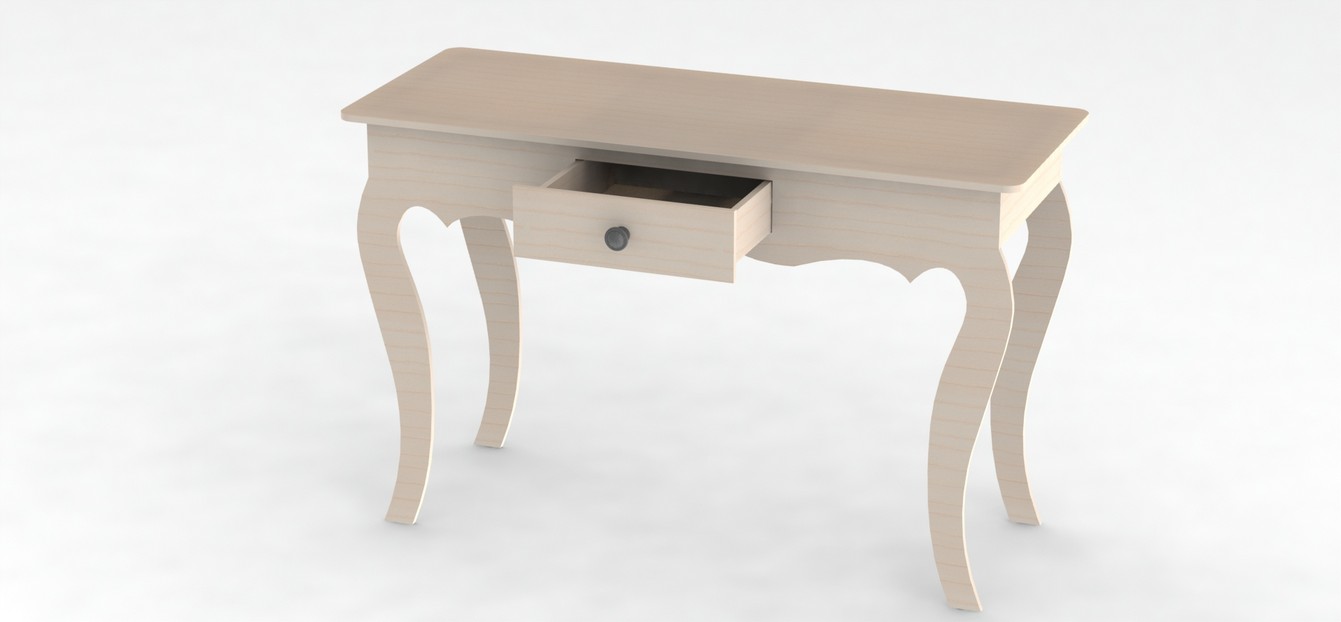 Provencal Table With Drawer DXF For CNC Router And Laser 