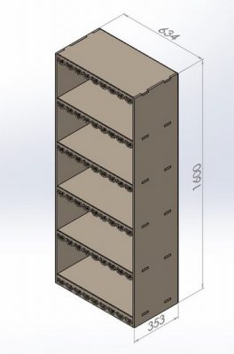 Laser Cutting CNC Router Bookcase Provencal Project in DXF File ...